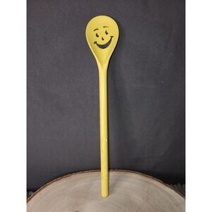 Vtg KoolAid Man Smiley Face Mixing Spoon Vintage Splenda Promo Yellow Plastic